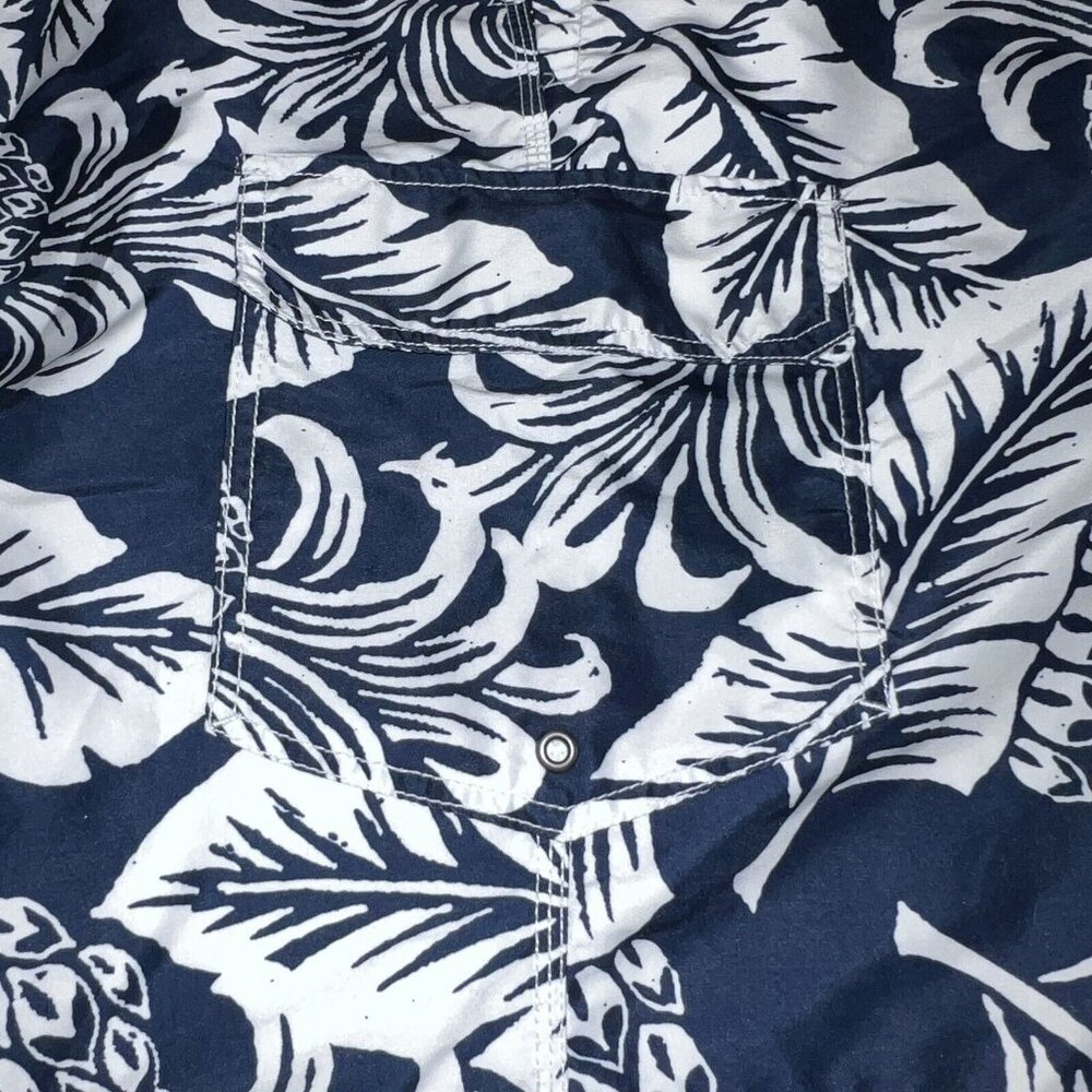 Mens Swim Trunks Size 2XL Blue Pineapple Tropical Coconut Boy Travel Beach Swim - Picture 10 of 16